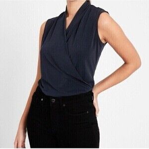 Banana Republic Crepe Wrap Tunic Womens Sz XS Classic  Business Casual Comfort